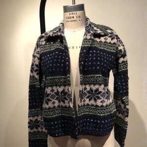 Fluffy button front jacket size s